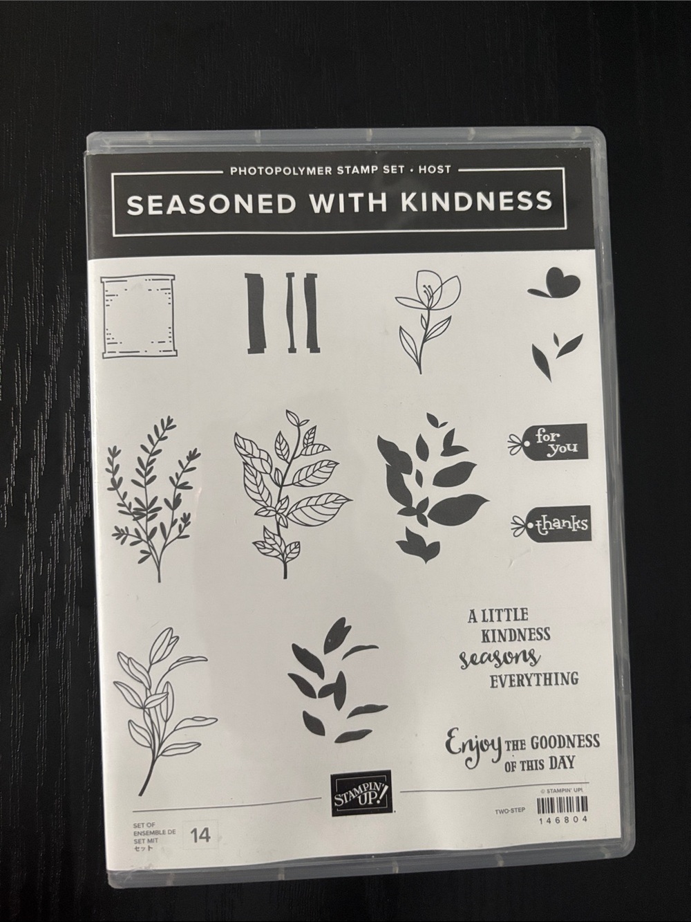 Stampin' Up! Seasoned With Kindness Stamp Set - Black